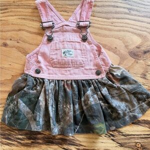 Bass Pro Shops Pink Top with Camo Skirt Kids Dress